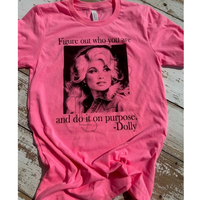 Do It On Purpose Dolly Tee in Hot Pink