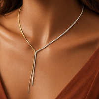 Crystal Lariat Necklace
