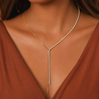 Crystal Lariat Necklace