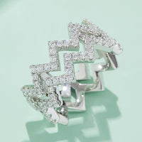 Moissanite Zigzag Stacking Rings