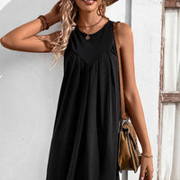 Round Neck Sleeveless Mini Dress