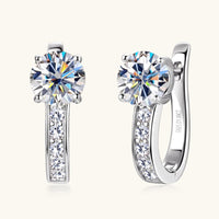 2 Carat Moissanite 925 Sterling Silver Earrings