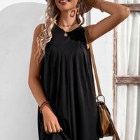 Round Neck Sleeveless Mini Dress