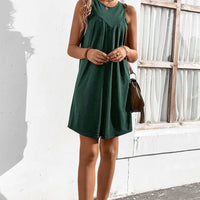 Round Neck Sleeveless Mini Dress