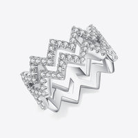 Moissanite Zigzag Stacking Rings