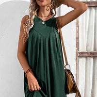Round Neck Sleeveless Mini Dress