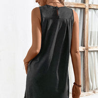 Round Neck Sleeveless Mini Dress