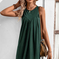 Round Neck Sleeveless Mini Dress