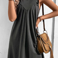 Round Neck Sleeveless Mini Dress