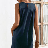 Round Neck Sleeveless Mini Dress