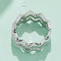 Moissanite Zigzag Stacking Rings