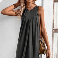 Round Neck Sleeveless Mini Dress