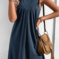 Round Neck Sleeveless Mini Dress