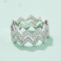 Moissanite Zigzag Stacking Rings