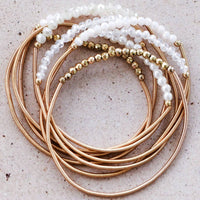 Stacked Without Trying | Guitar String Coil Bracelet Set