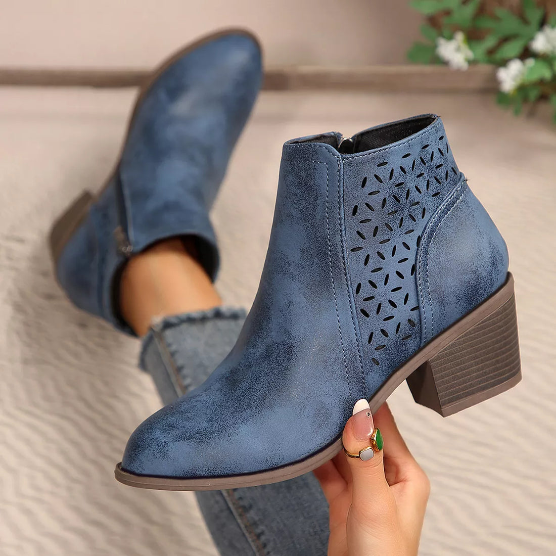 Block-Heel Ankle Boots — alternate product view 7