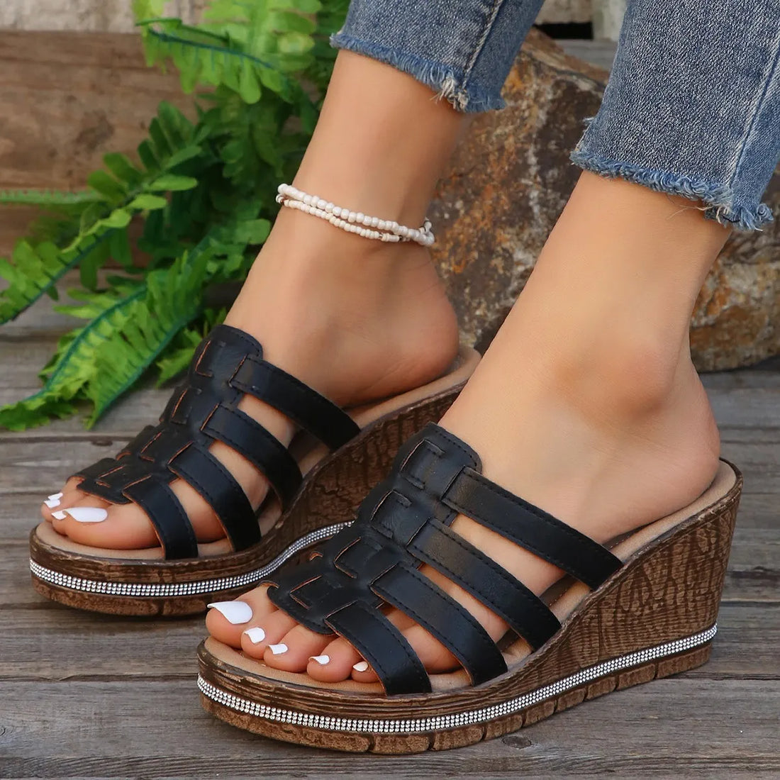 Multi-Strap Wedge Sandals — alternate product view 4
