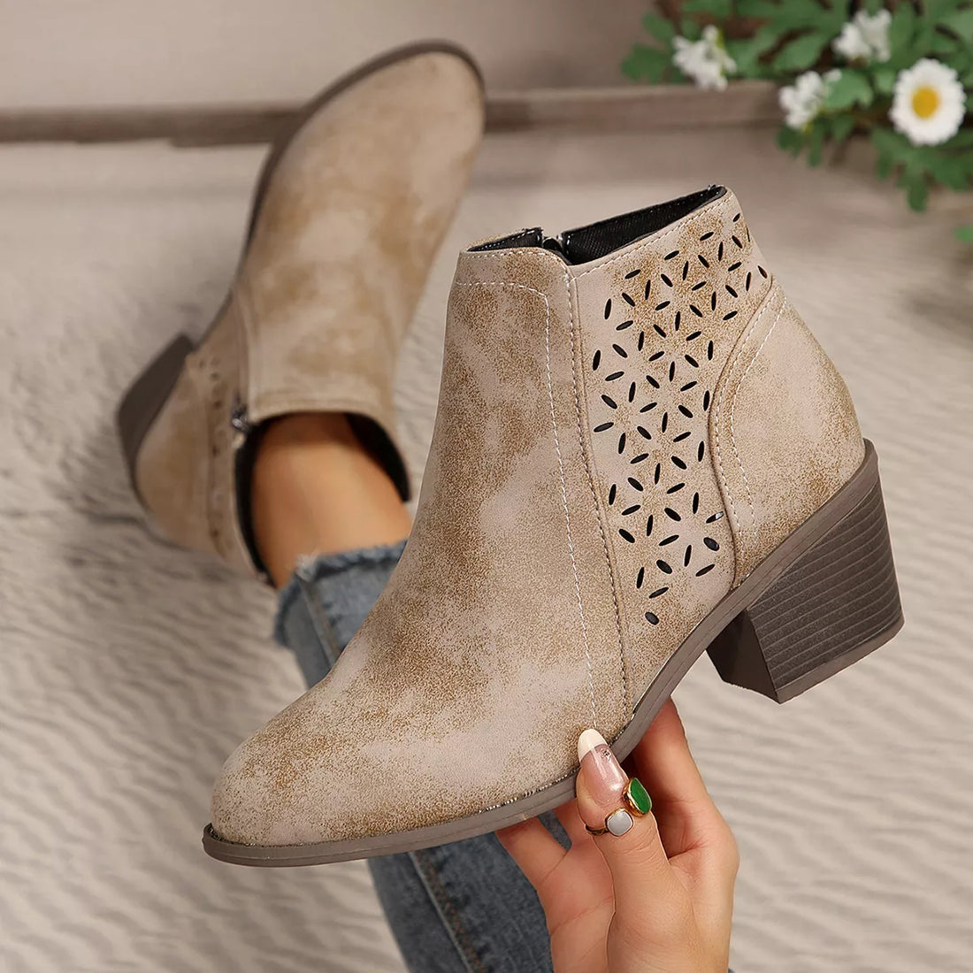 Block-Heel Ankle Boots — alternate product view 9