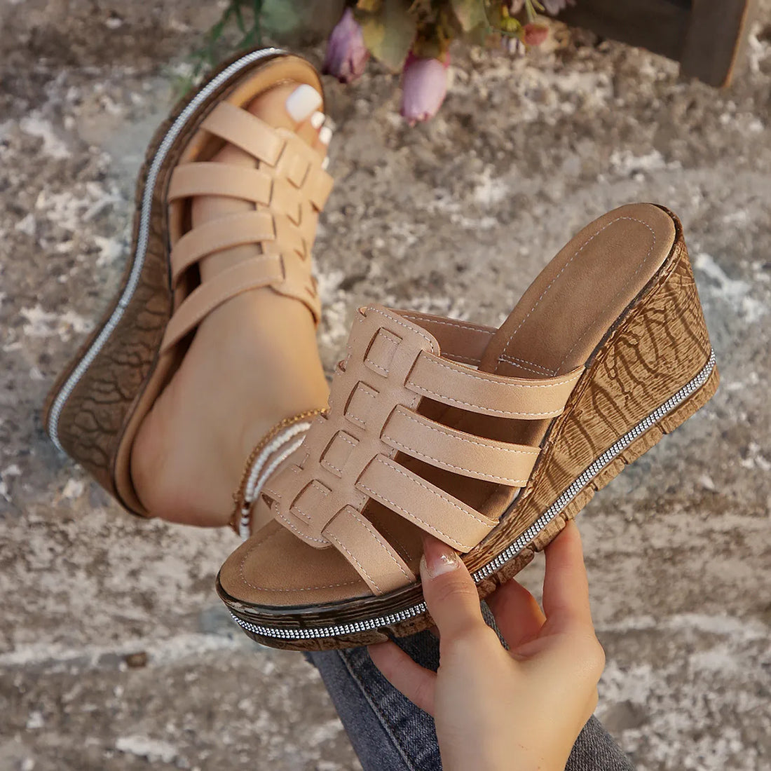 Multi-Strap Wedge Sandals — alternate product view 2
