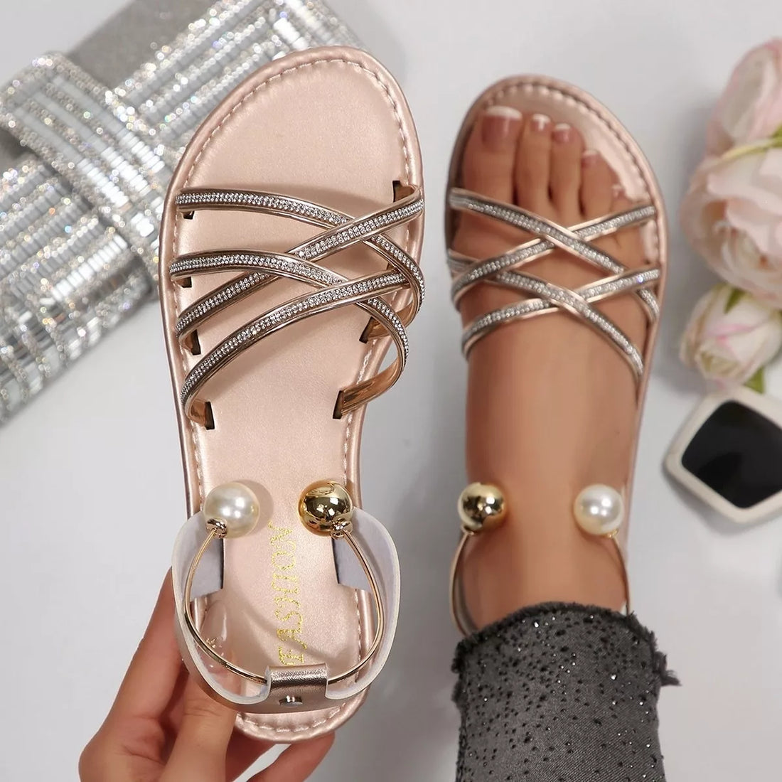 Strappy Flat Sandals — alternate product view 9