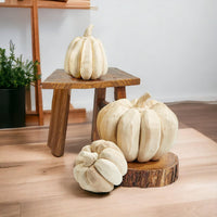 Handcrafted Wood Pumpkins
