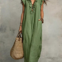 Ruffles With an Attitude V-Neck Maxi Dress