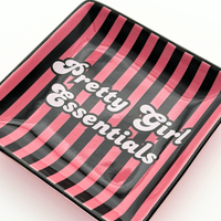 Pretty Girl Essentials square trinket tray detail view