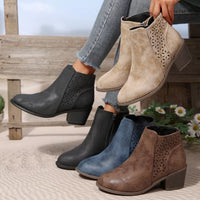 Block-Heel Ankle Boots