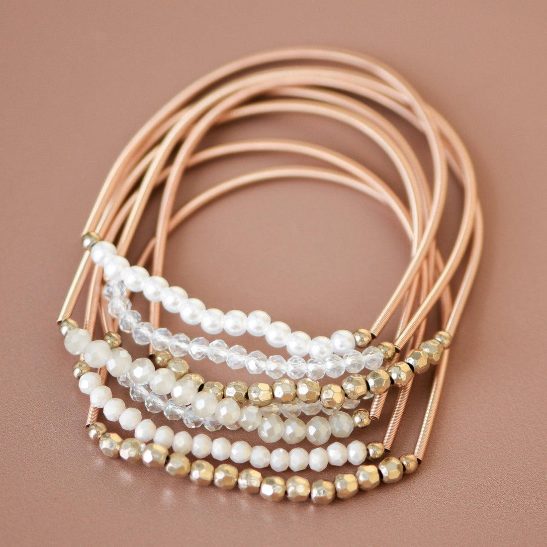 Stacked Without Trying | Guitar String Coil Bracelet Set