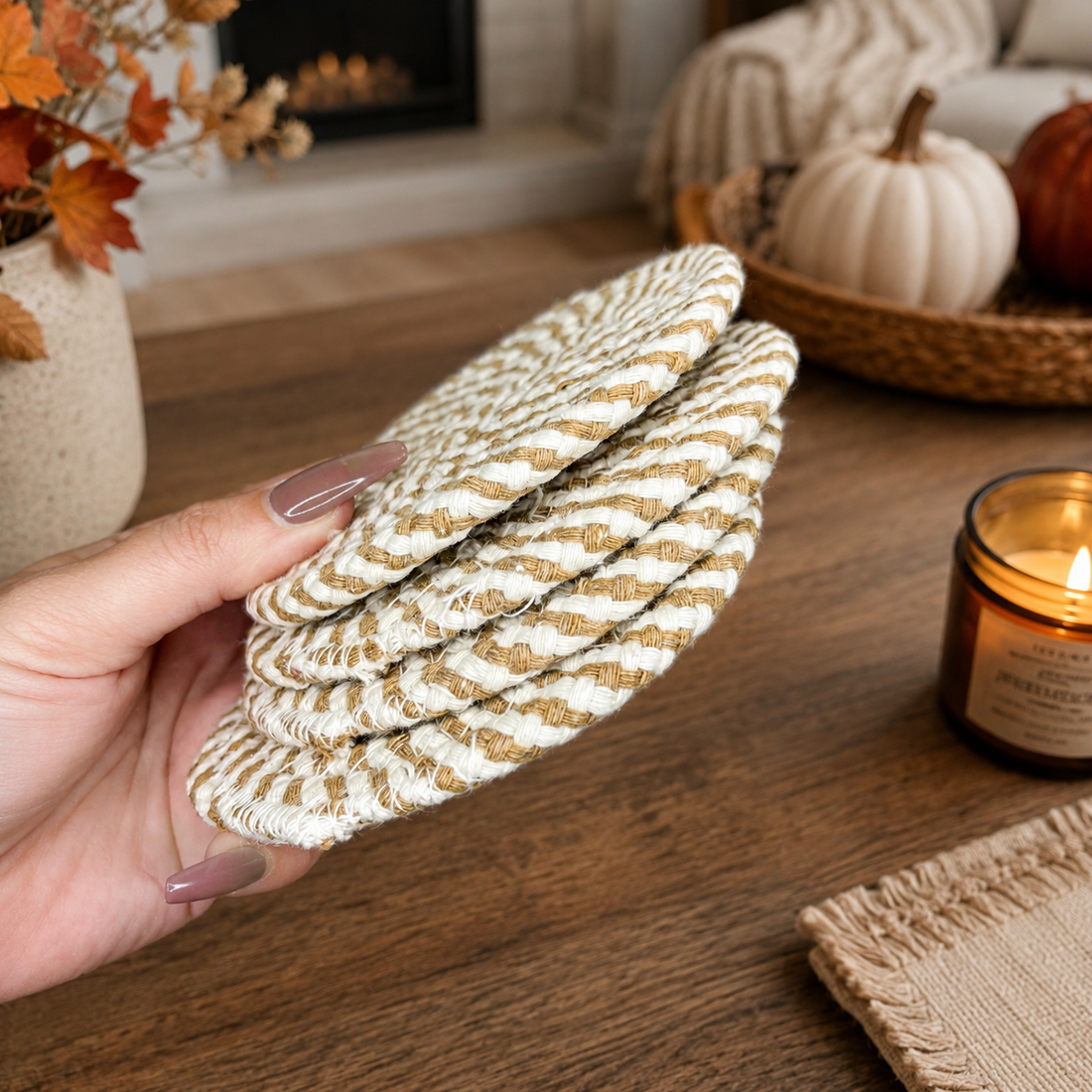 Fall Braided Coaster Set — alternate product view 28