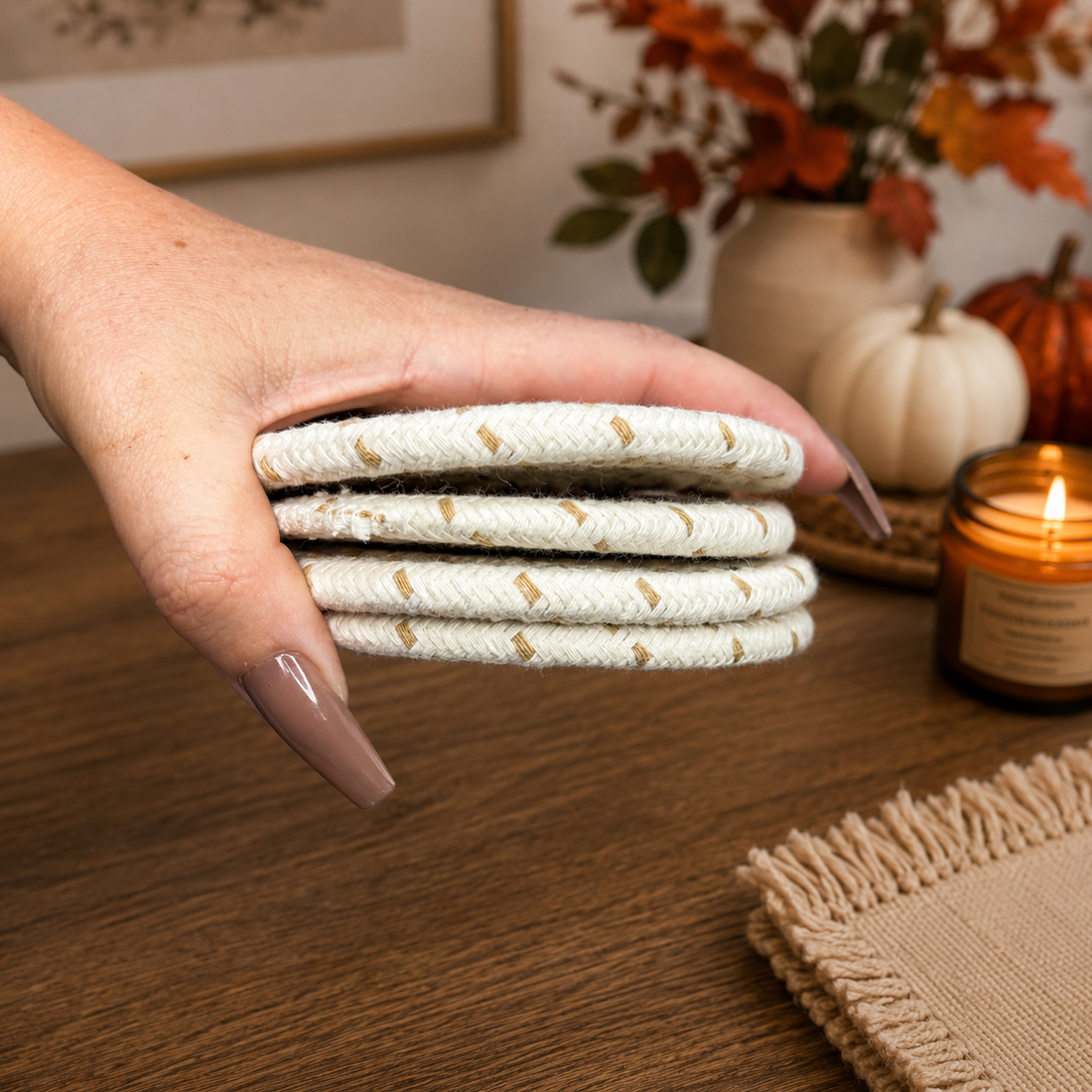 Fall Braided Coaster Set — alternate product view 26