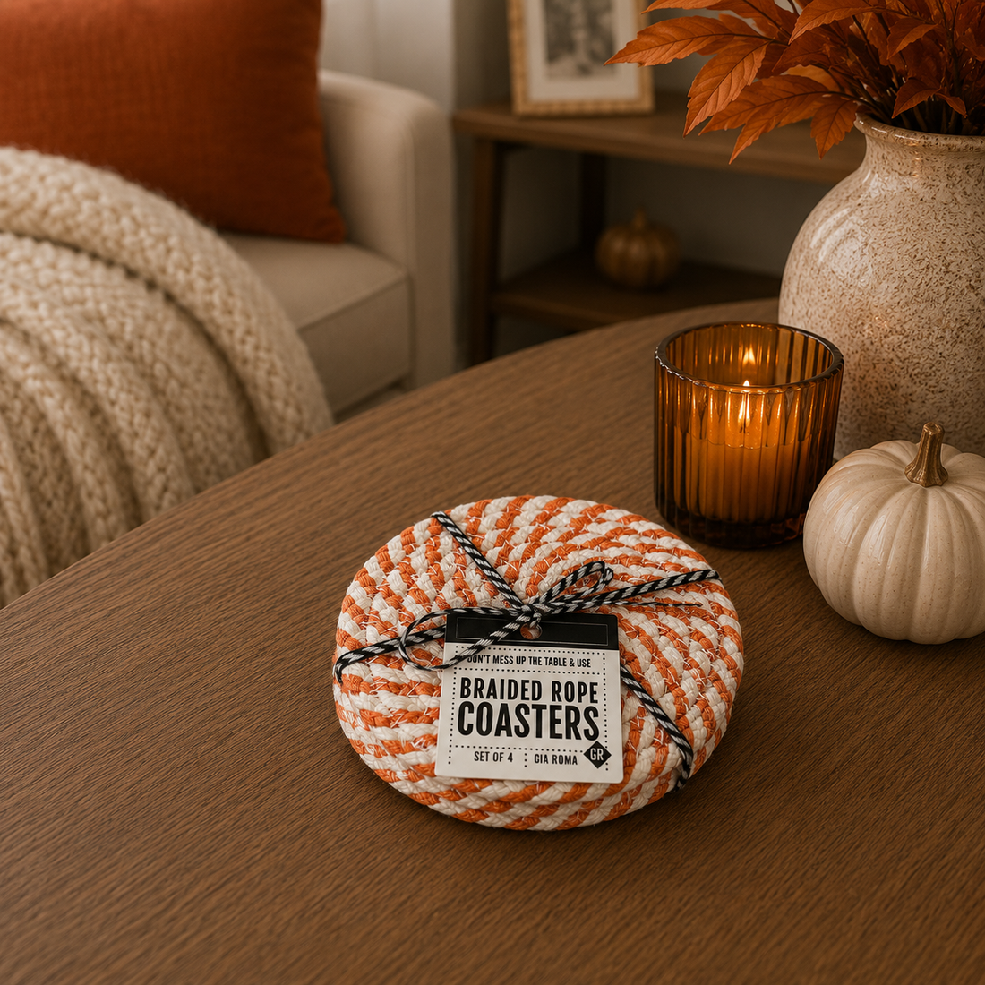 Fall Braided Coaster Set — alternate product view 38