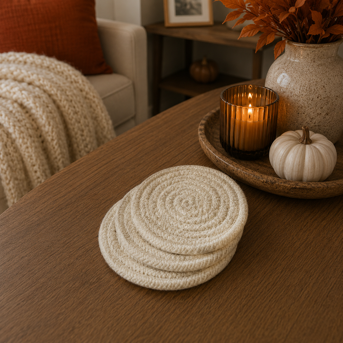 Fall Braided Coaster Set — alternate product view 44