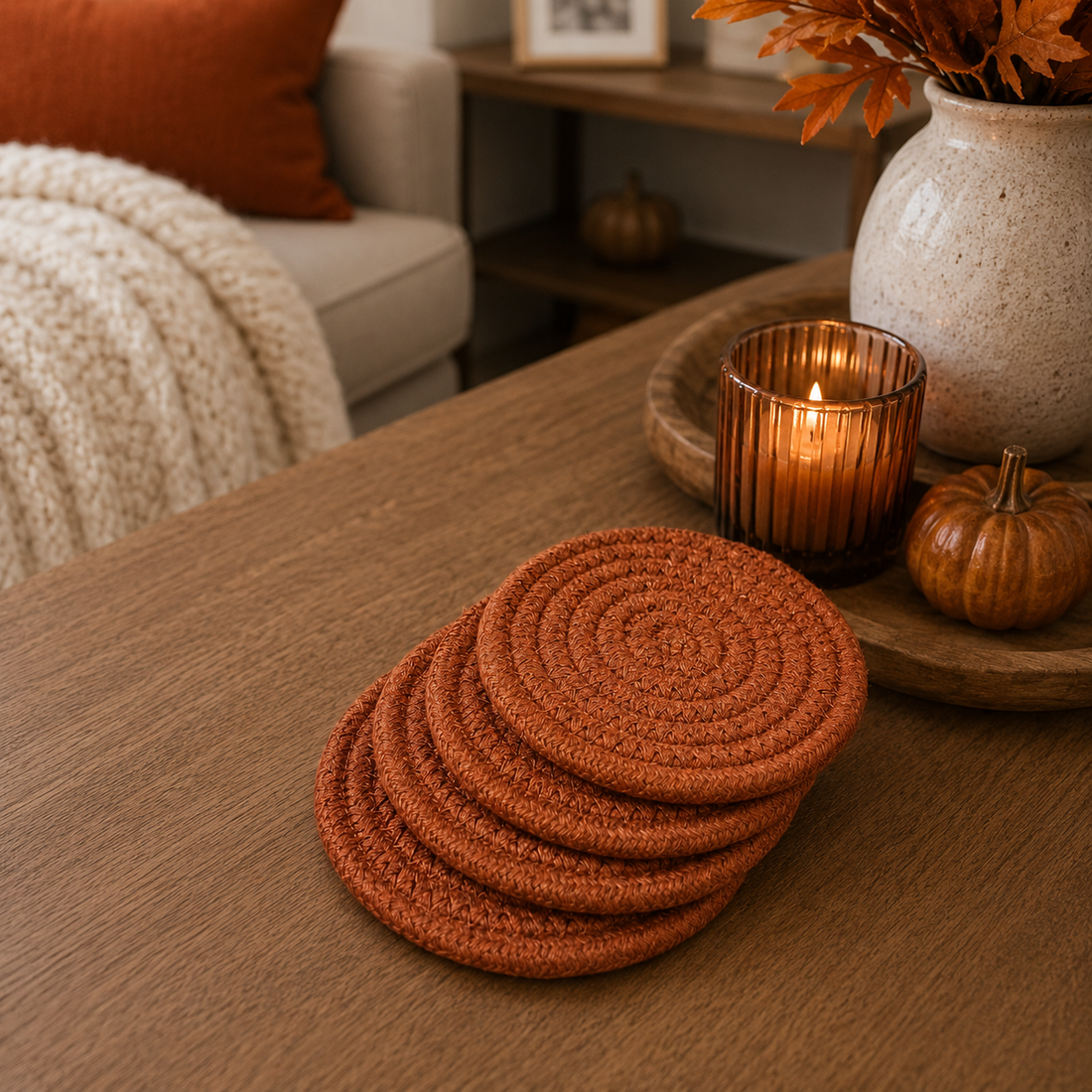 Fall Braided Coaster Set — alternate product view 20
