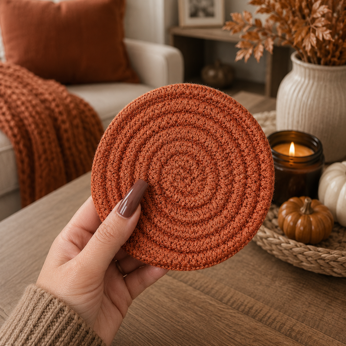 Fall Braided Coaster Set — alternate product view 16