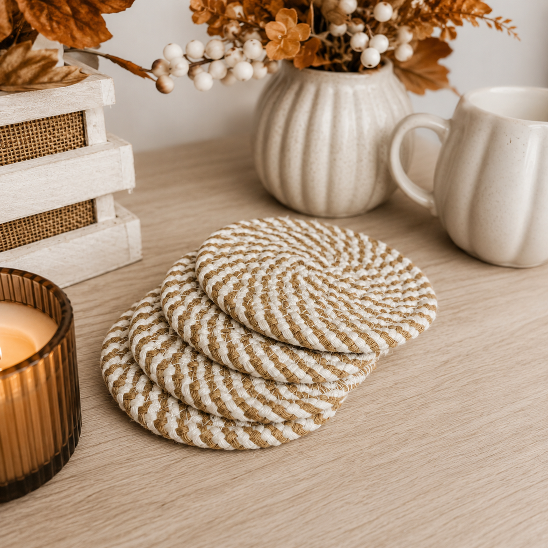 Fall Braided Coaster Set — alternate product view 31