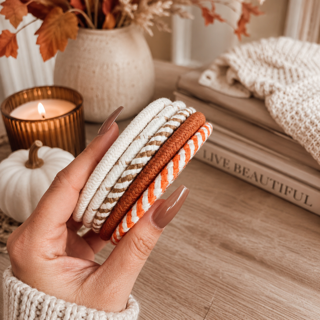 Fall Braided Coaster Set — alternate product view 5