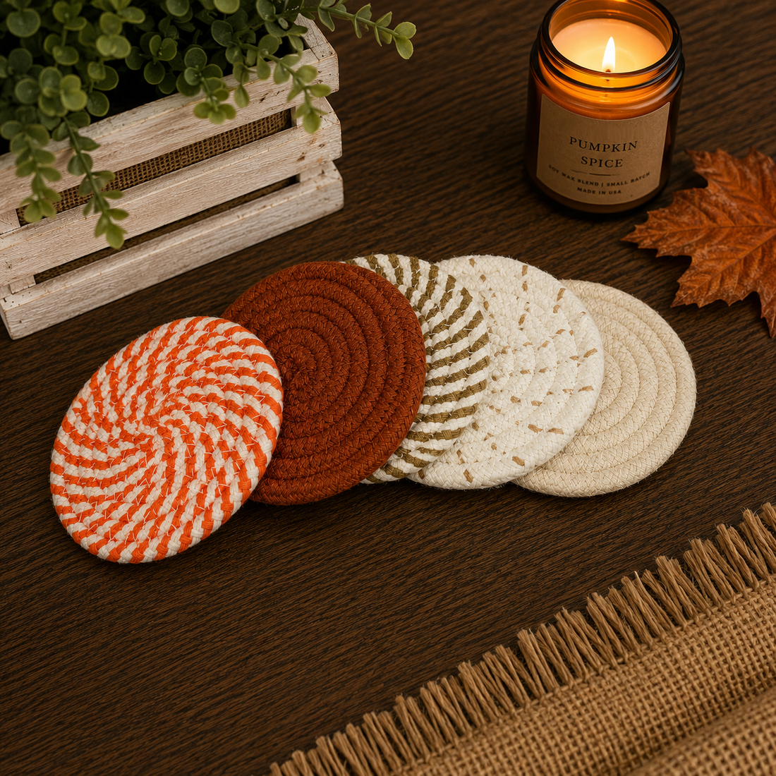 Fall Braided Coaster Set — alternate product view 41