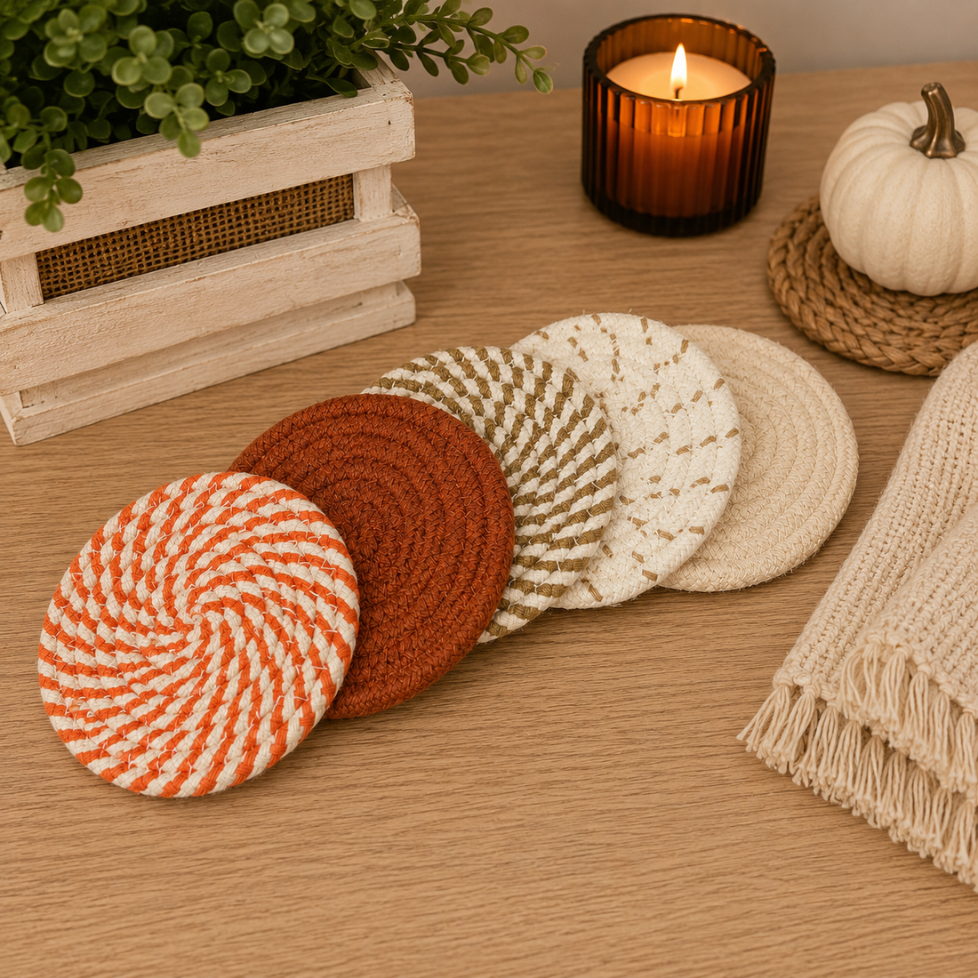 Fall Braided Coaster Set — alternate product view 15