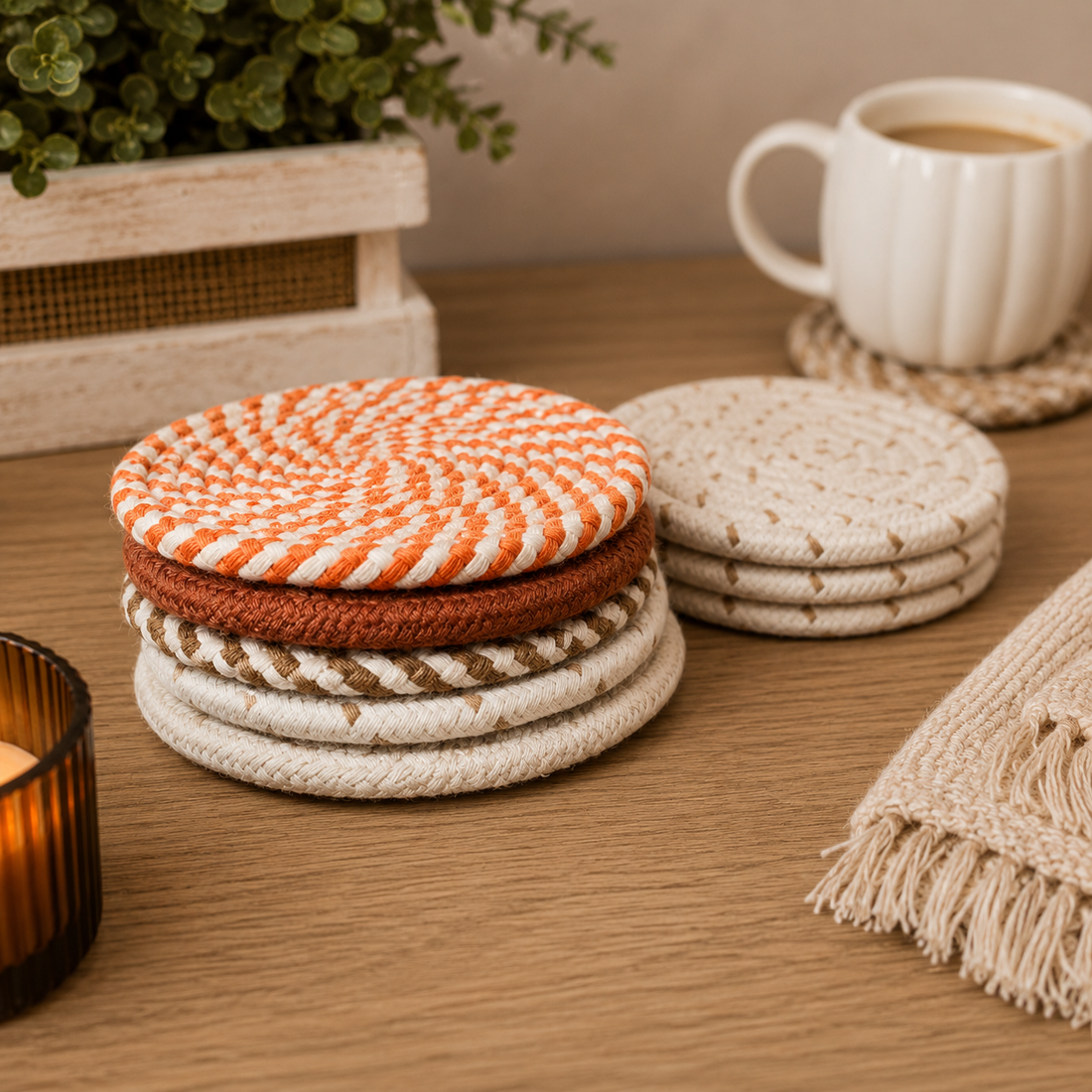 Fall Braided Coaster Set — alternate product view 4