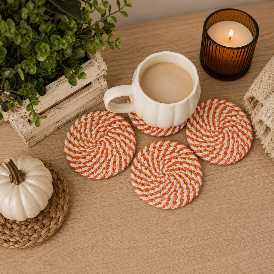 Fall Braided Coaster Set — alternate product view 17