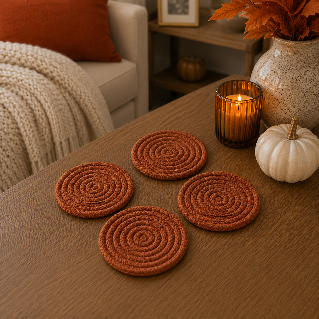 Fall Braided Coaster Set — alternate product view 21