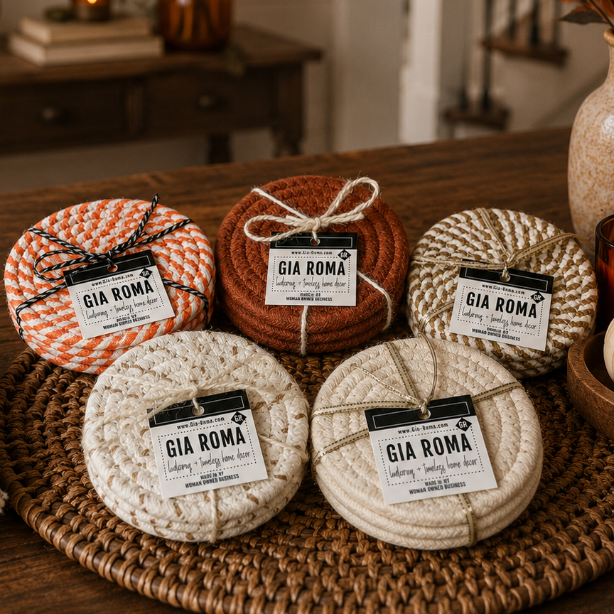Fall Braided Coaster Set