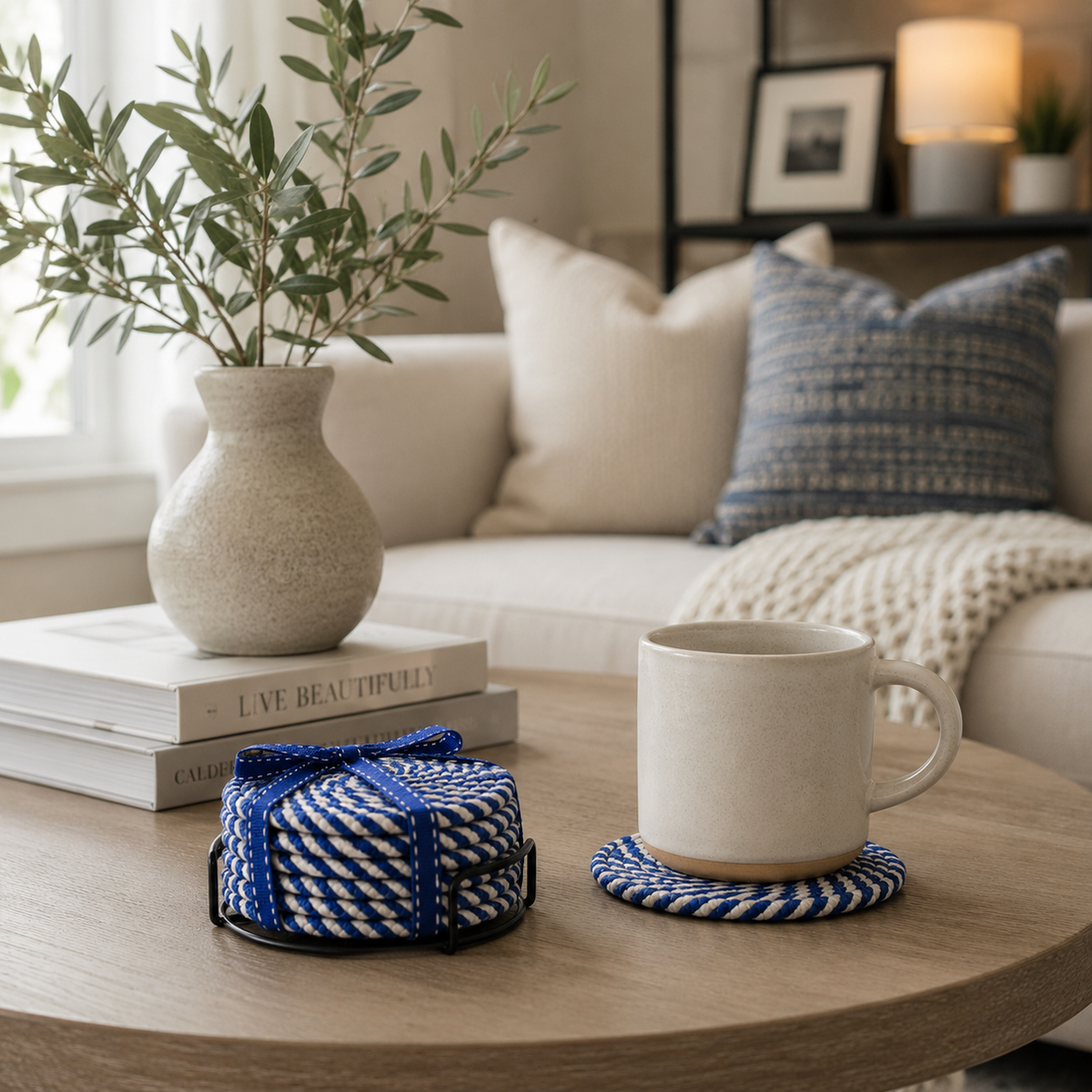 Blue Braided Coasters — alternate product view 18
