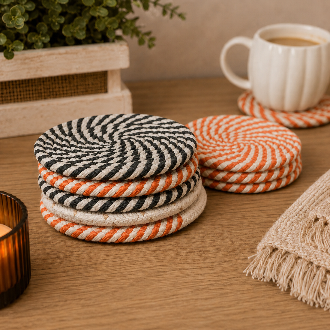 Fall Braided Coaster Set — alternate product view 19