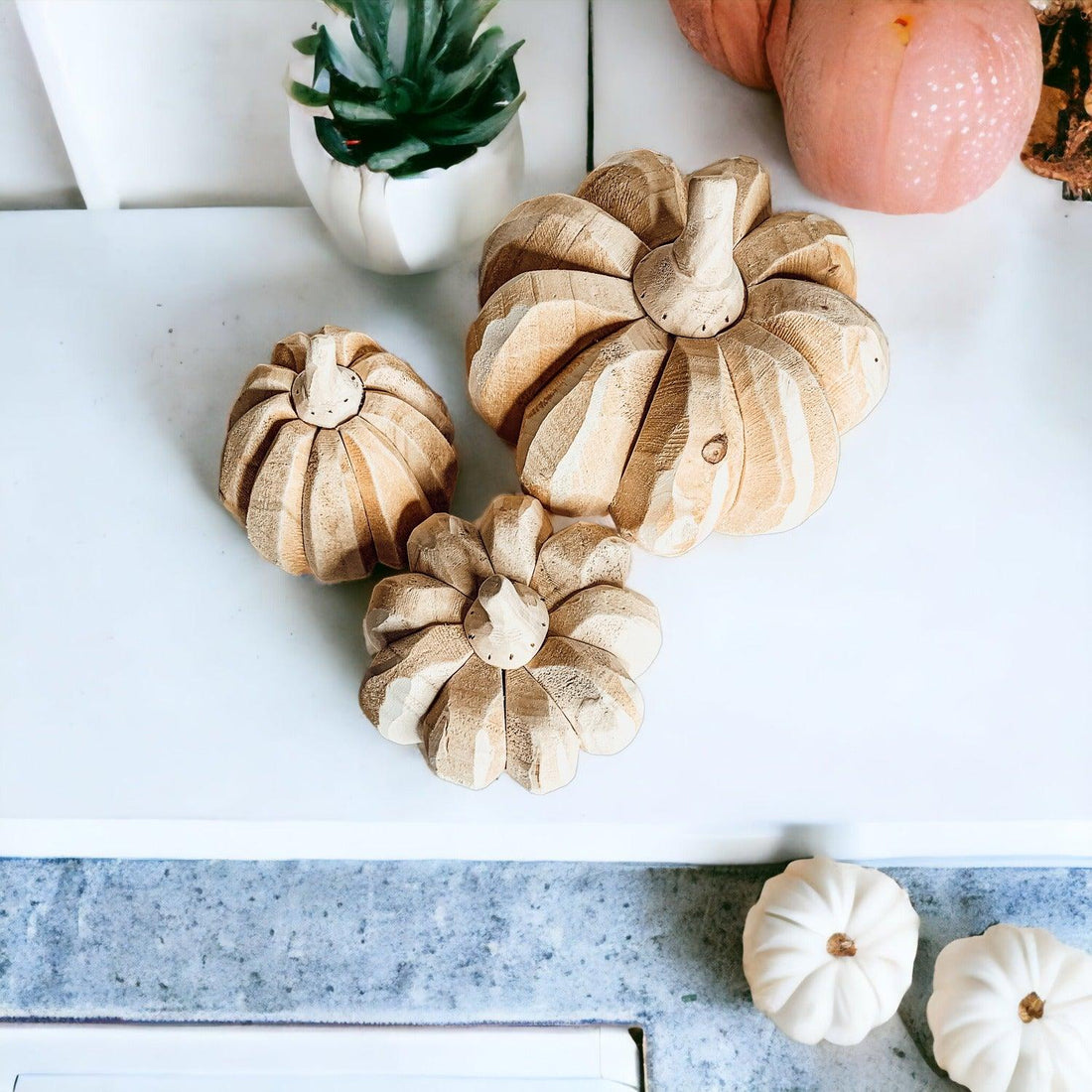 Handcrafted Wood Pumpkins — alternate product view 5
