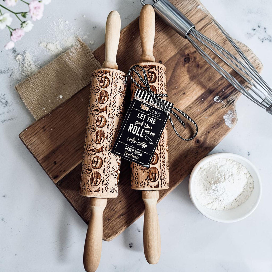 Embossed Halloween Rolling Pin — alternate product view 26