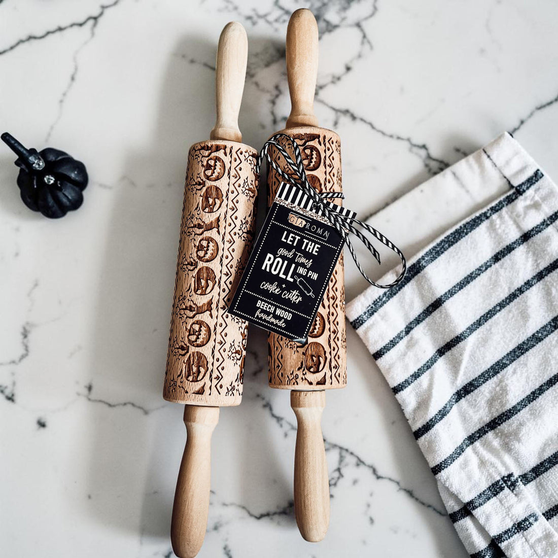 Embossed Halloween Rolling Pin — alternate product view 24