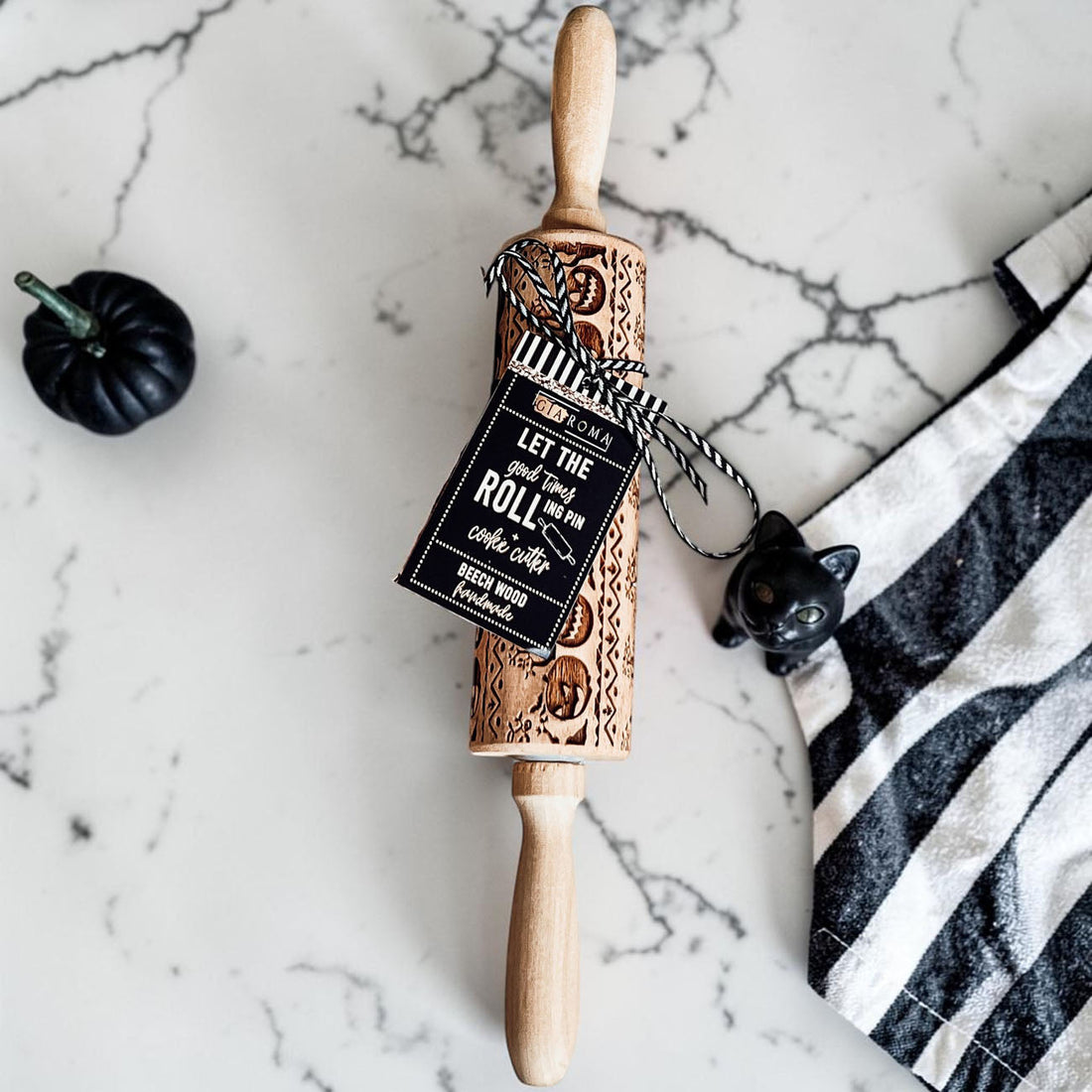 Embossed Halloween Rolling Pin — alternate product view 28