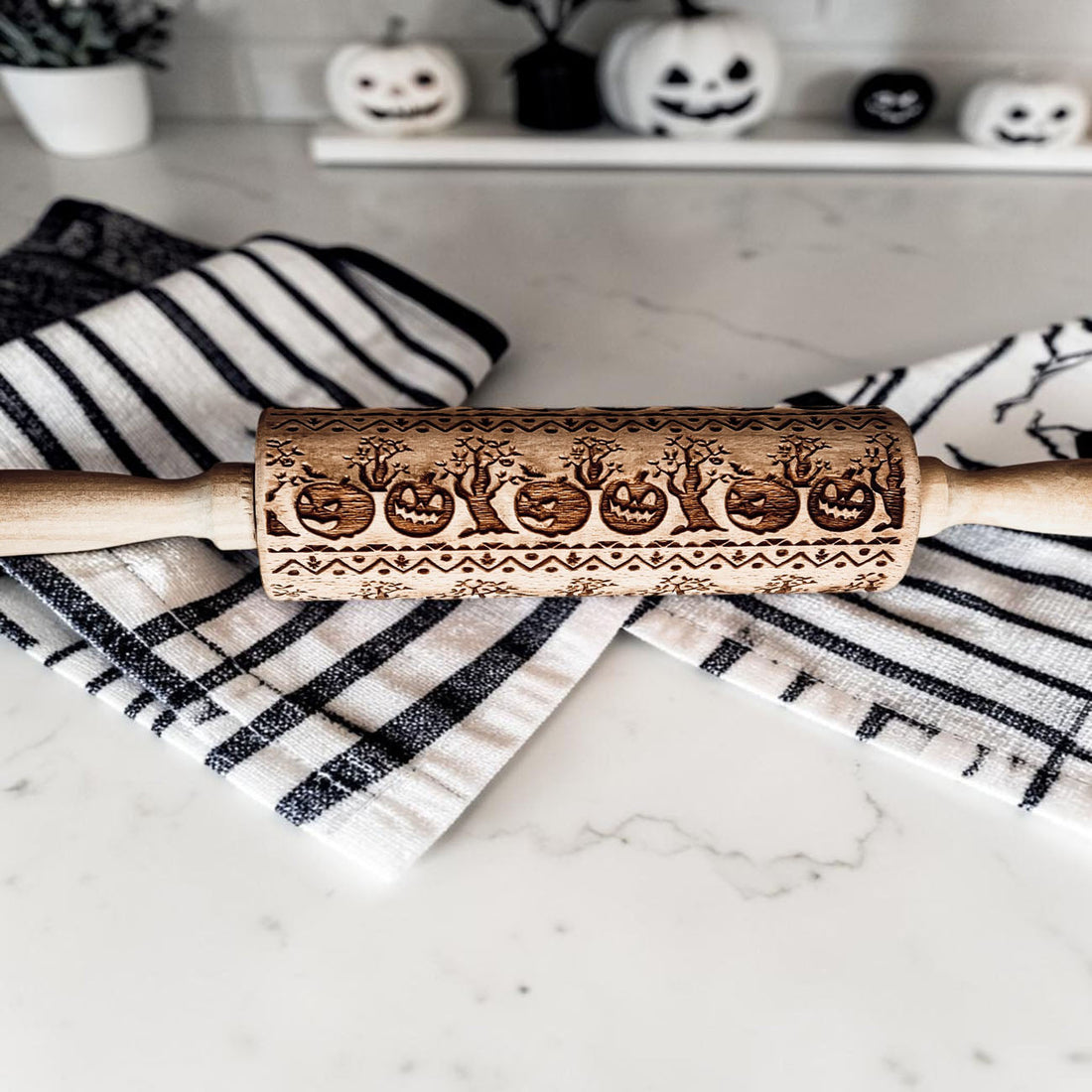 Embossed Halloween Rolling Pin — alternate product view 17